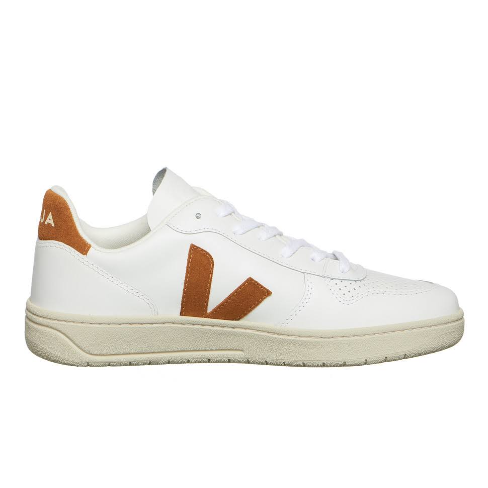 White Camel Leather Trainers D171