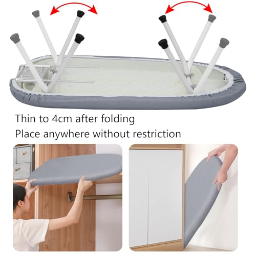 23.6" L x 14" W x 7" H Removable Sleeve Folding Legs Cotton Cover Countertop Ironing Board A506