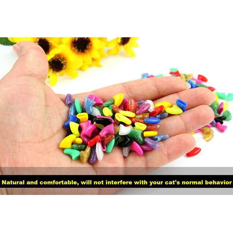 Cat Nail Caps with Glue and Applicators Medium G16704