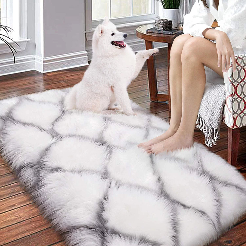 Fluffy Faux Fur Shag Area Rug R755