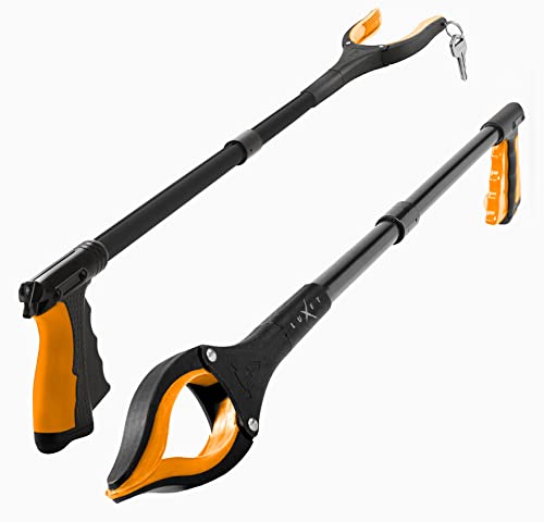 2 Pack Long 32 Inch Foldable Reacher Grabber Tool with Magnetic Tip (Pink) Y917452