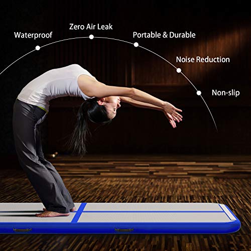 10ft/13ft/16ft/20ft Inflatable Gymnastics Tumbling Track Mat with Electric Air Pump N99816
