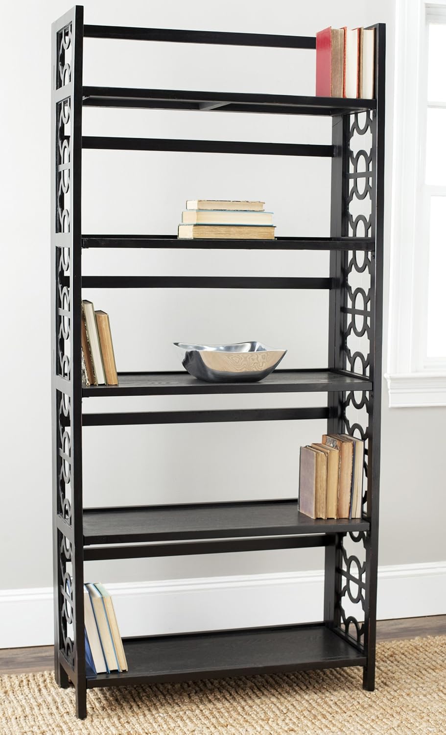 Black 5-Shelf Bookcase Y36077