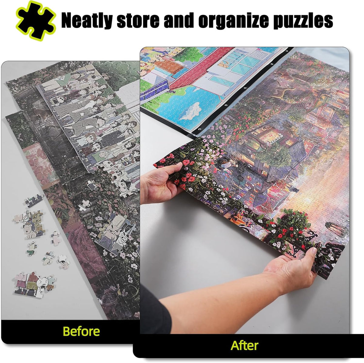 Puzzle Storage Folder Holds 20 Puzzles, HD Film Pockets F55099