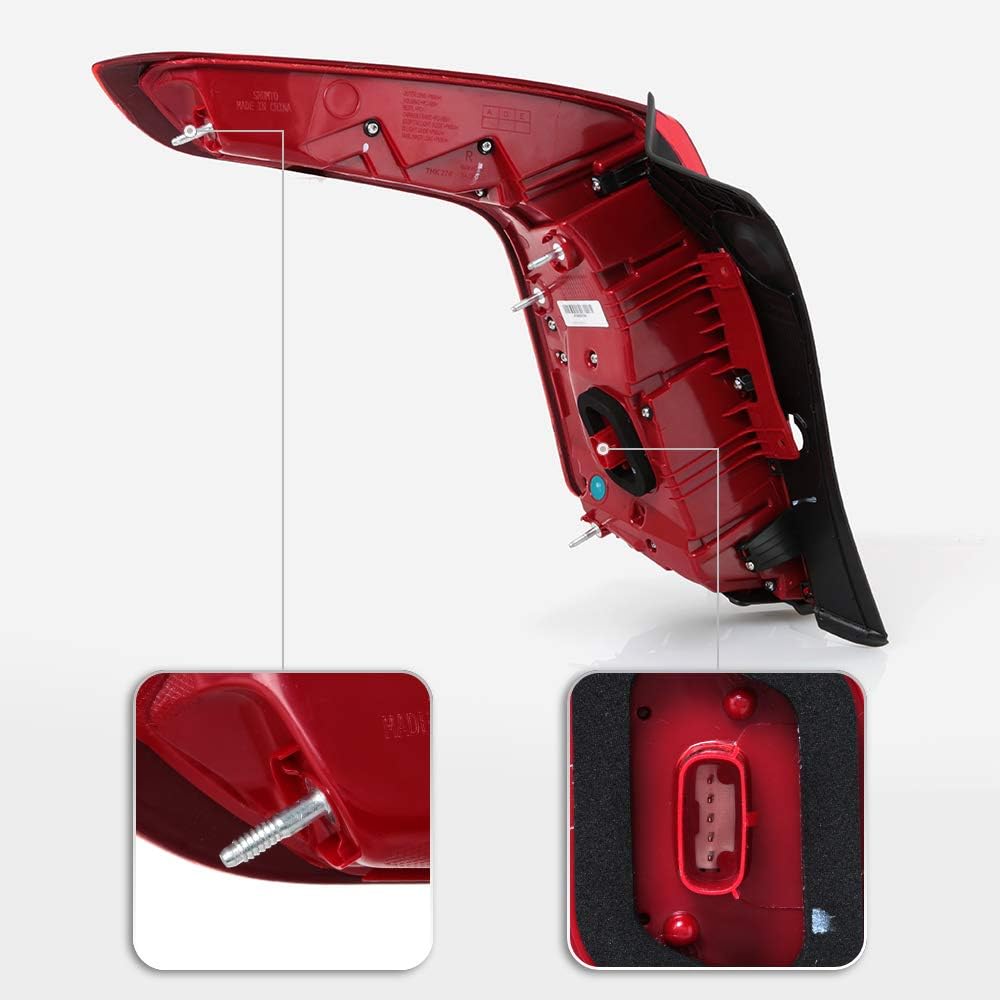 All Red Lens LED Tail Light Brake Lamp Assembly Replacement Right Passenger Side K20962