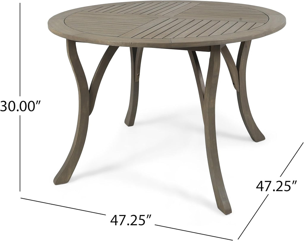 47 Round Acacia Wood Dining Table R43338