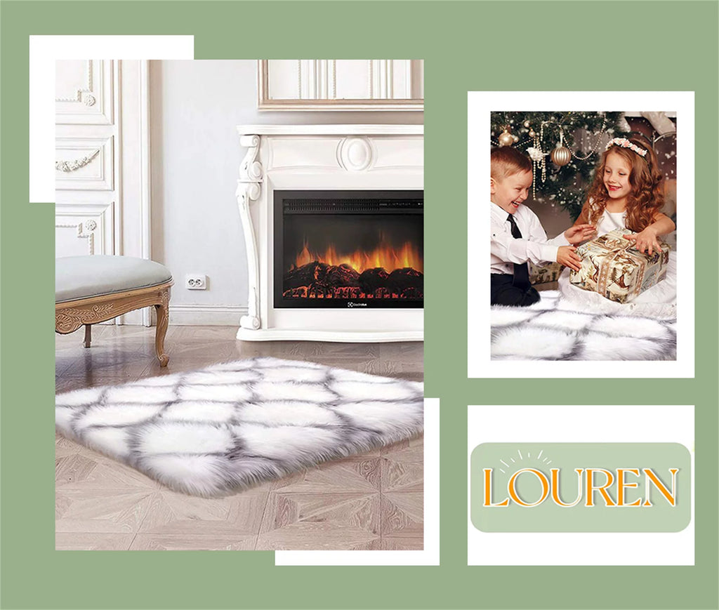 Fluffy Faux Fur Shag Area Rug R755