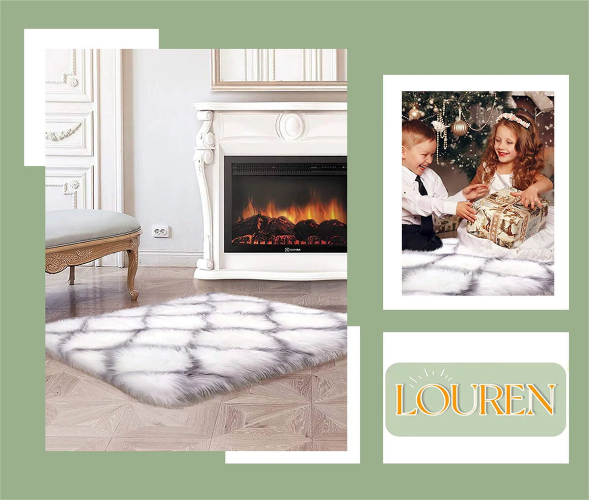 Fluffy Faux Fur Shag Area Rug R755