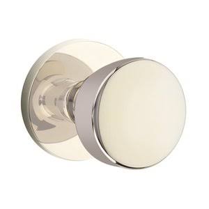 Polished Nickel Door Knob and Disk Rose G20780