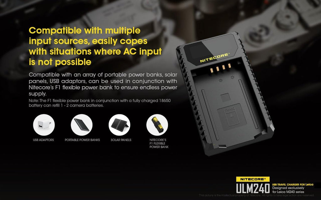 USB Charger for Leica BP-SCL2 Batteries I948633