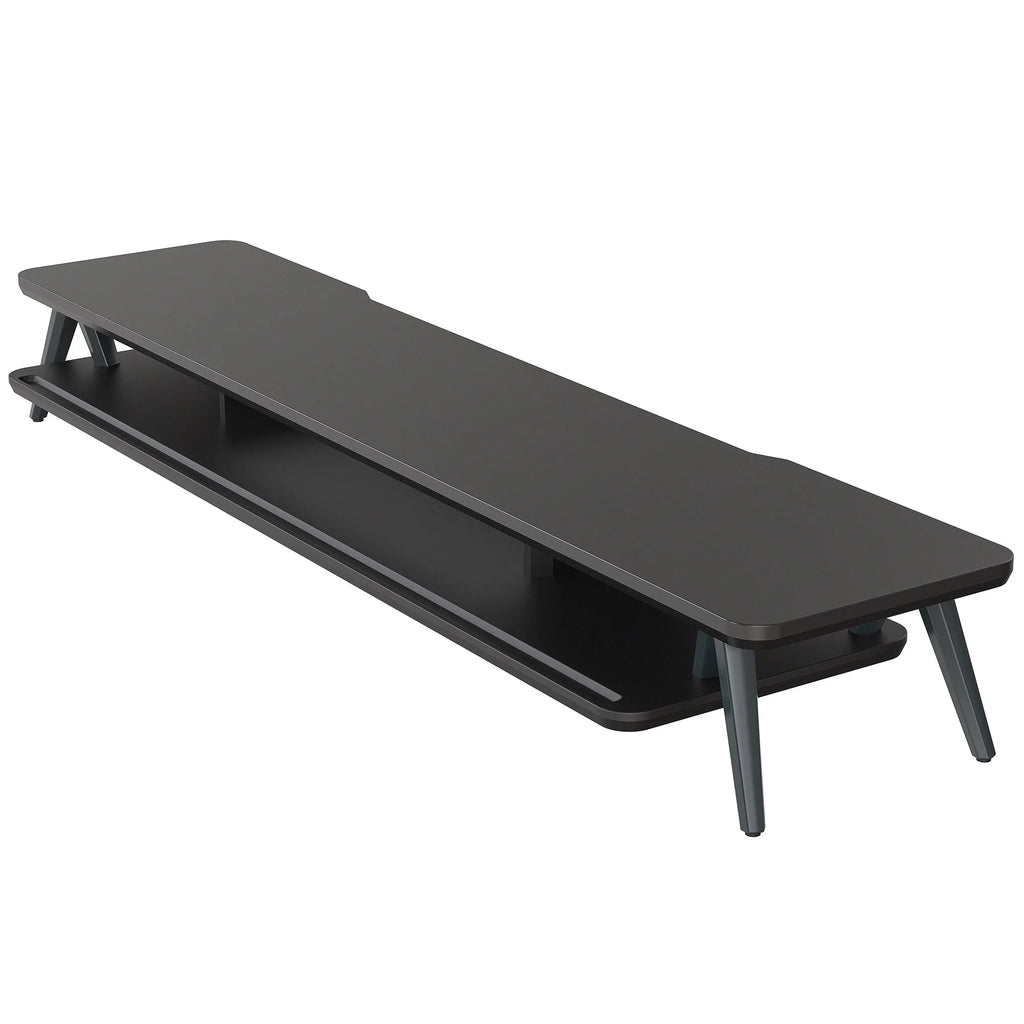 42.5 Inch Dual Monitor Stand Riser Desk Shelf with Storage Organizer B8948