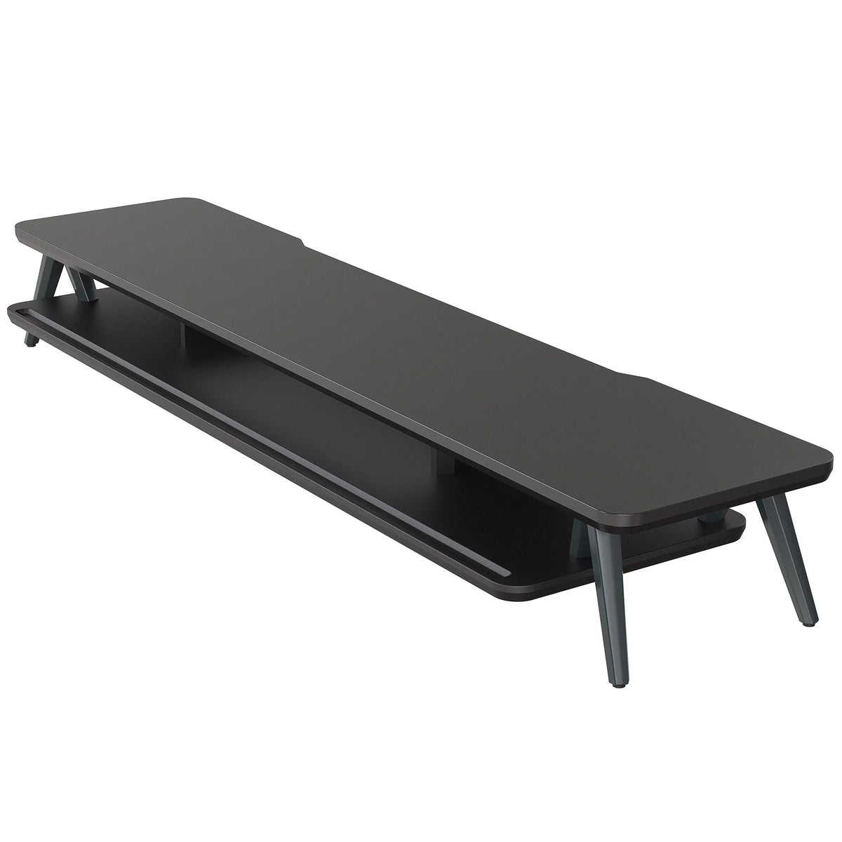 42.5 Inch Dual Monitor Stand Riser Desk Shelf with Storage Organizer B8948