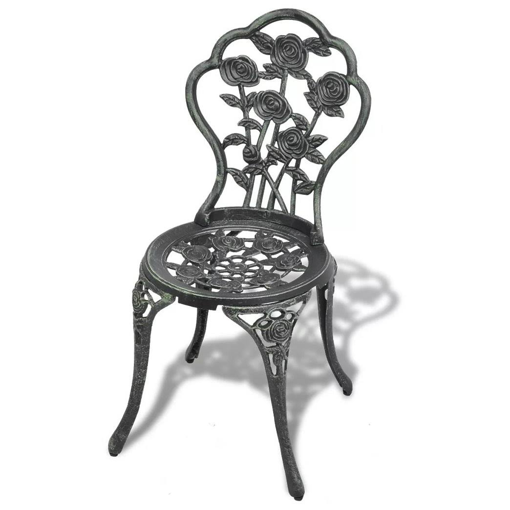 Green Cast Aluminum Three Piece Bistro Set P299