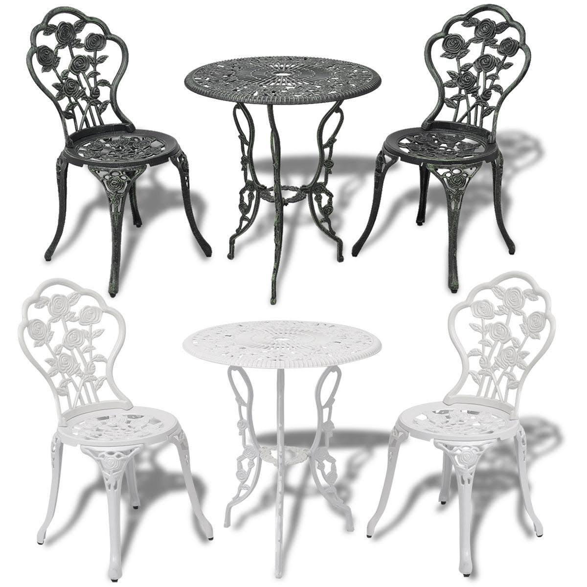Green Cast Aluminum Three Piece Bistro Set P299