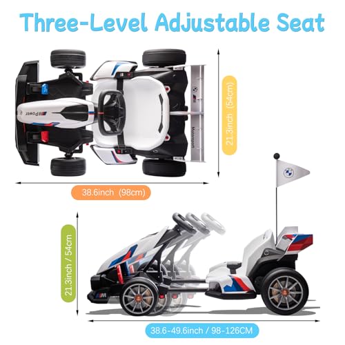 White 36V Electric Go Kart U8757
