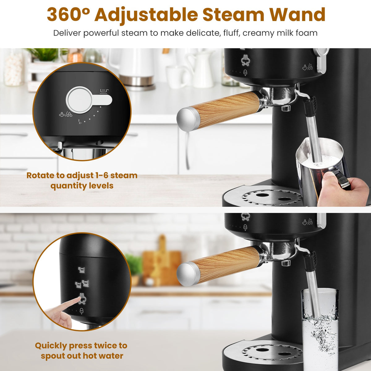 Espresso Machine with Milk Frother System H713409