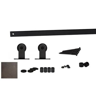 Painted Bronze Sliding Barn Door Hardware Kit I77633