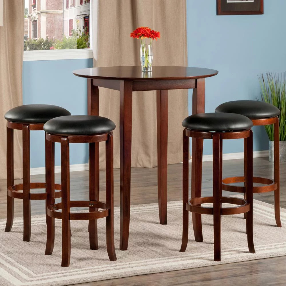 5 Pc Walnut Finish Pub Set W4078