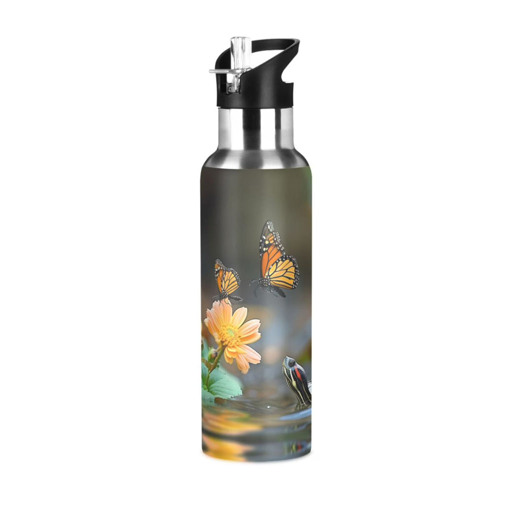 20 oz Insulated Stainless Steel Water Bottle with Straw Lid G409