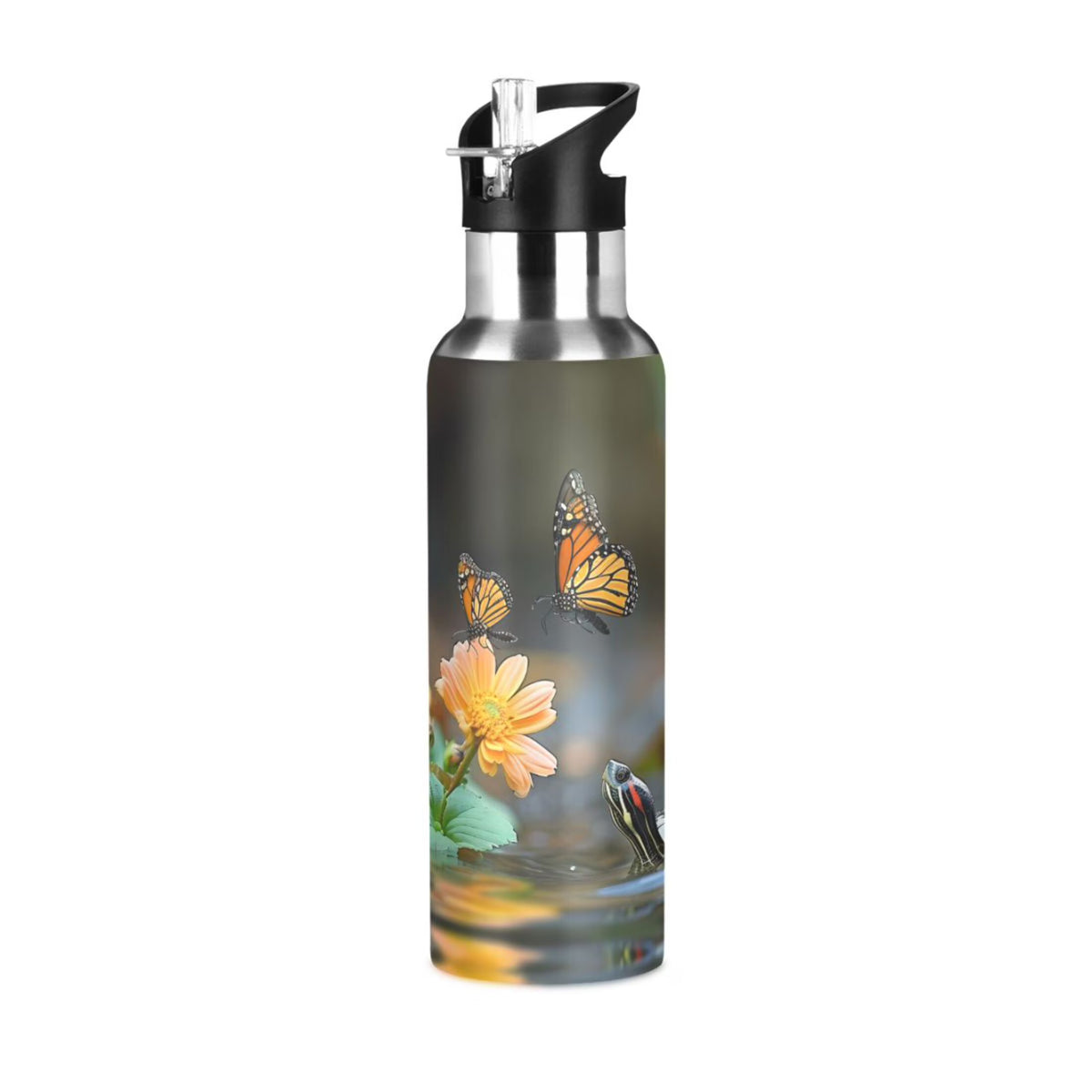 20 oz Insulated Stainless Steel Water Bottle with Straw Lid G409