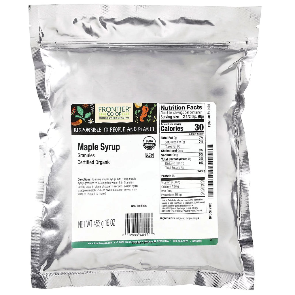 Organic Maple Syrup Granules 16 oz J445