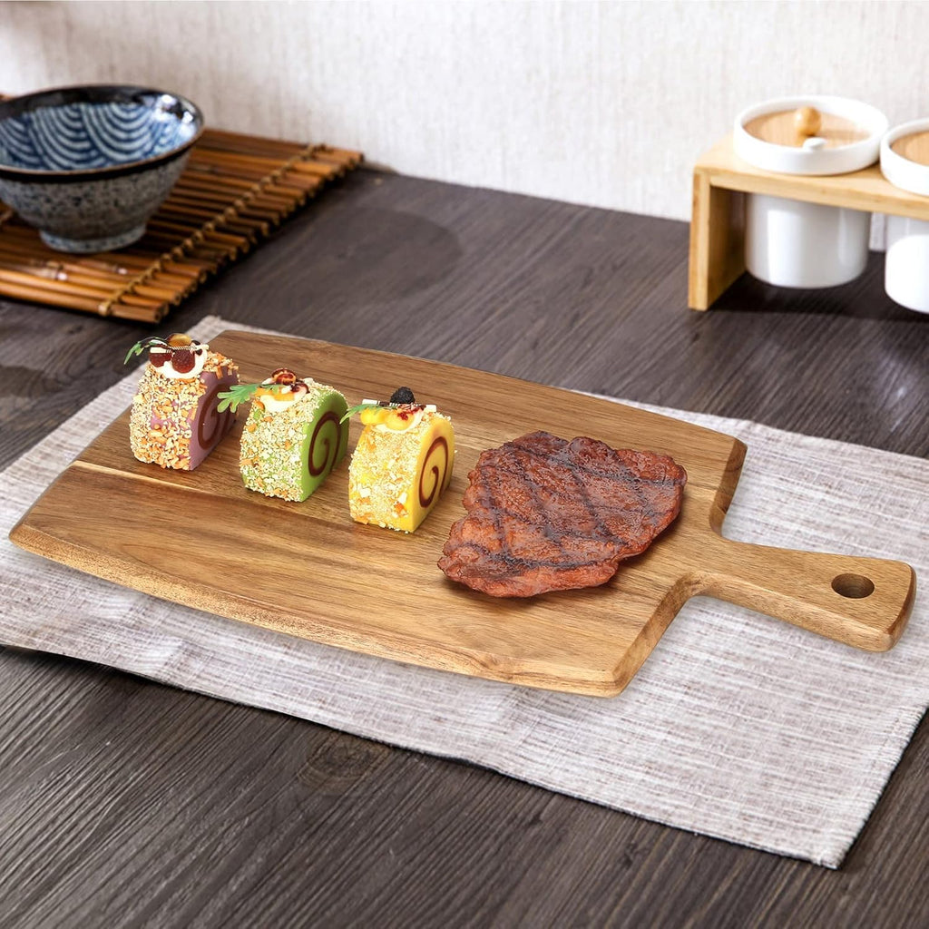 Acacia Wood Cutting Board with Handle Q2817