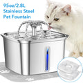 95oz/2.8L Stainless Steel Pet Fountain B462