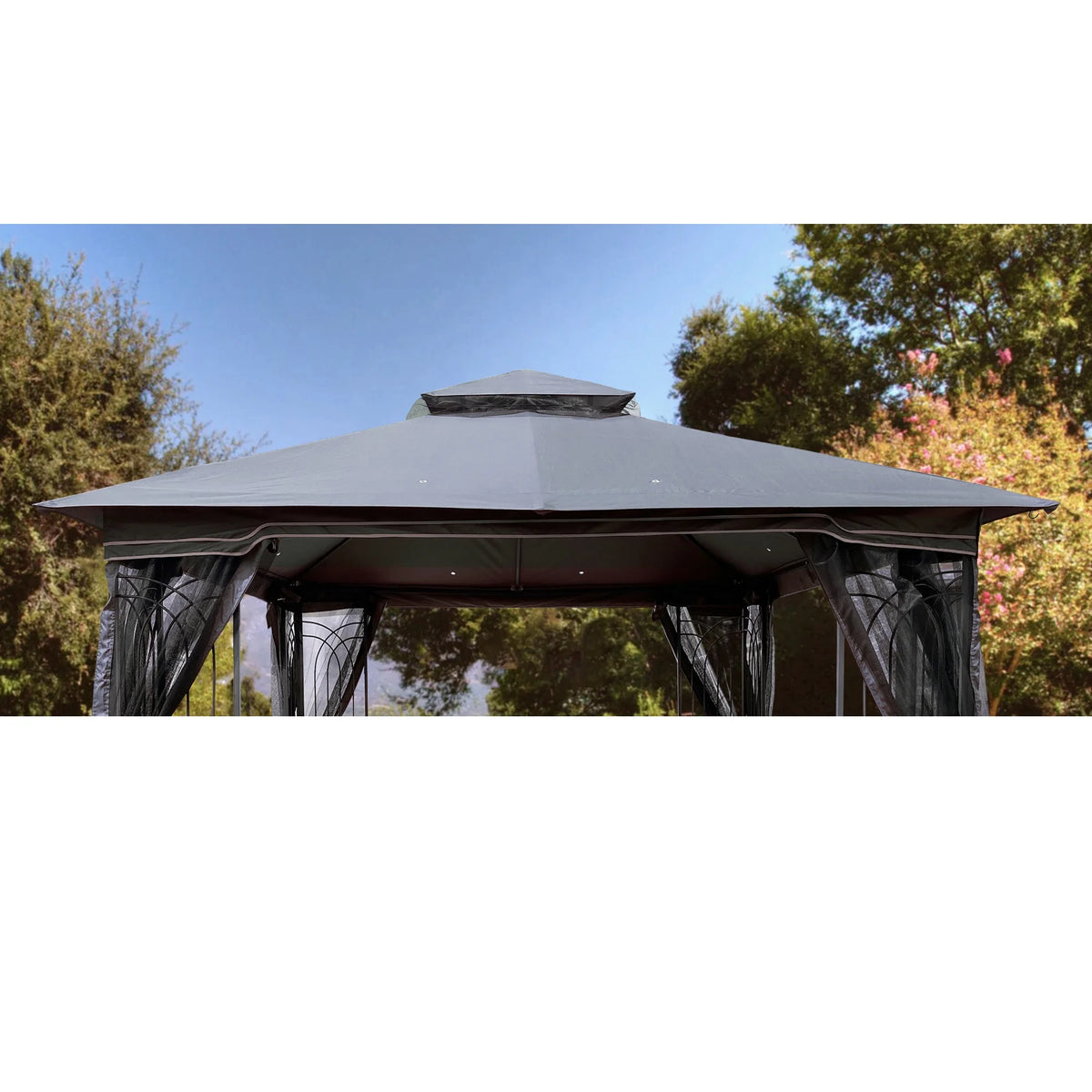 Gray Patio Gazebo Replacement Canopy Top N38236