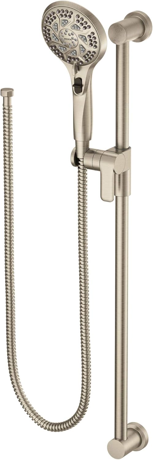 Brushed Nickel 5-Function Handshower with Slide Bar and Hose H19969