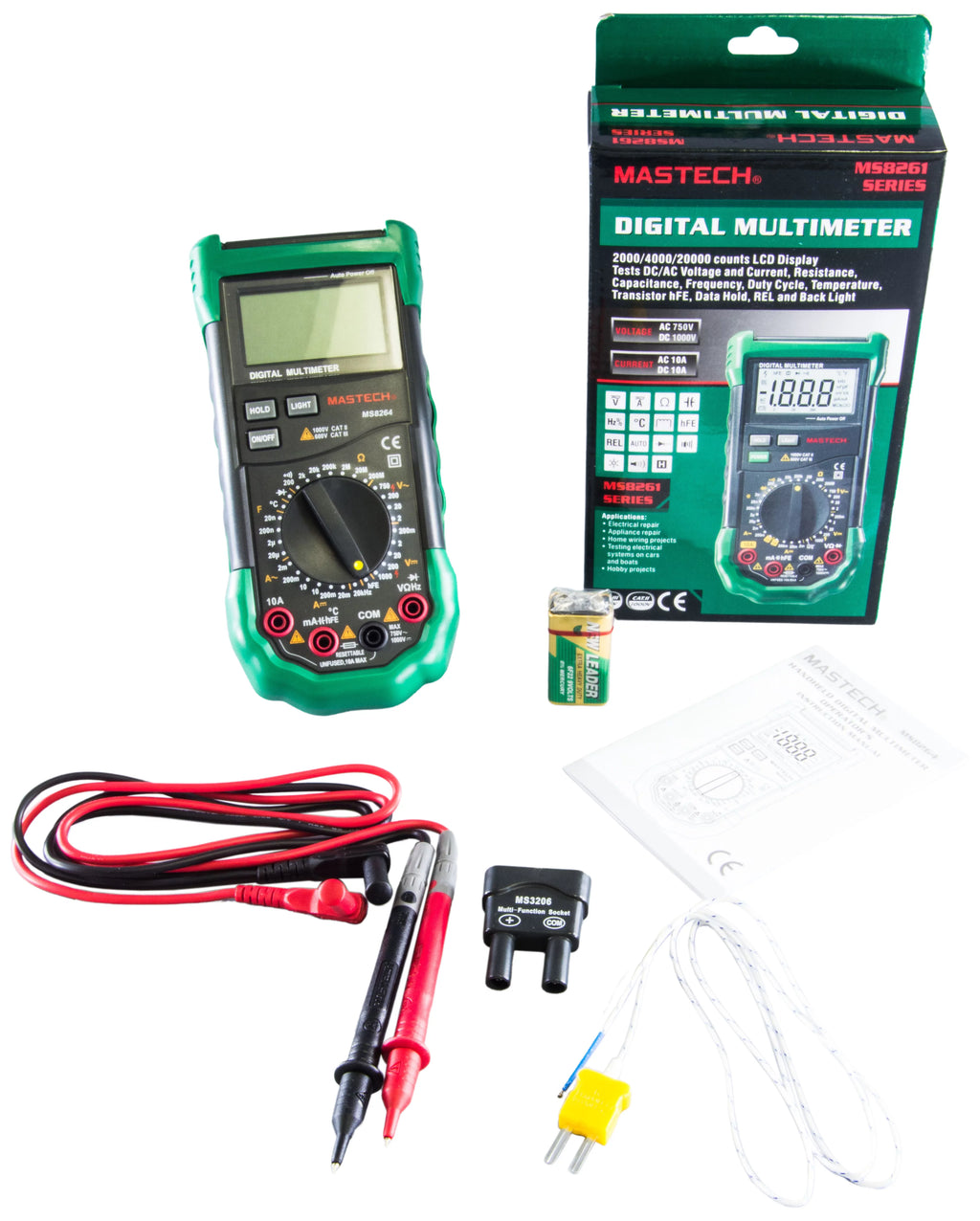 30-Range Digital Multimeter with Temperature Measurement A8213