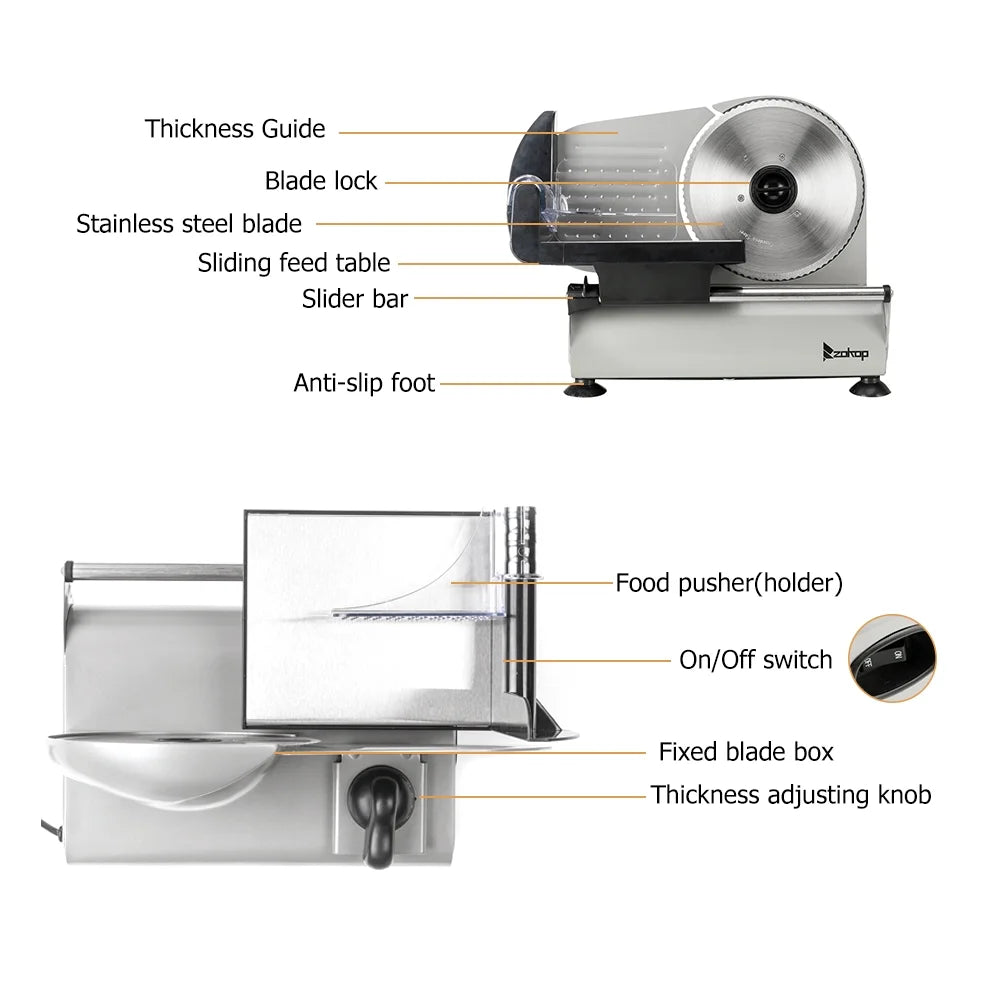 Semi-automatic Gear Cutter Vegetable Slicer, Electric Meat Slicer M64006