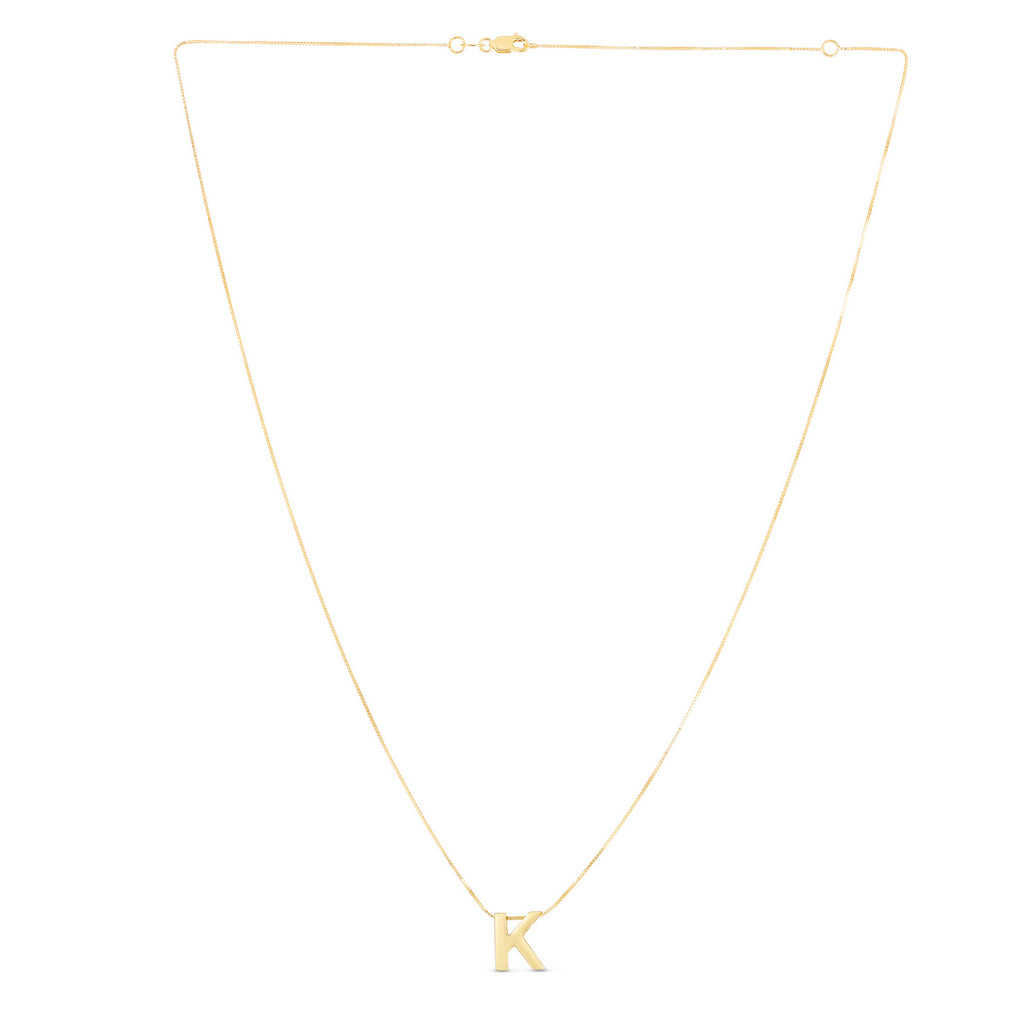 14k Yellow Gold Polished Initial Necklace With Lobster Clasp 18 Inch R472525