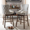 Swivel Barstool in Light Beige (Set of 2) Z16566