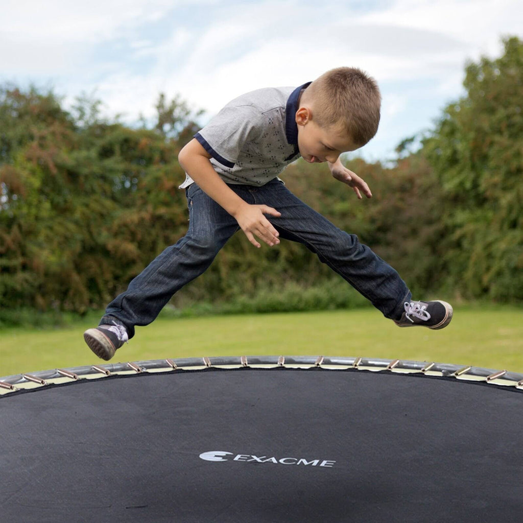 Net Ladder Basketball Hoop 8& Round Trampoline with Safety Enclosure Q641104