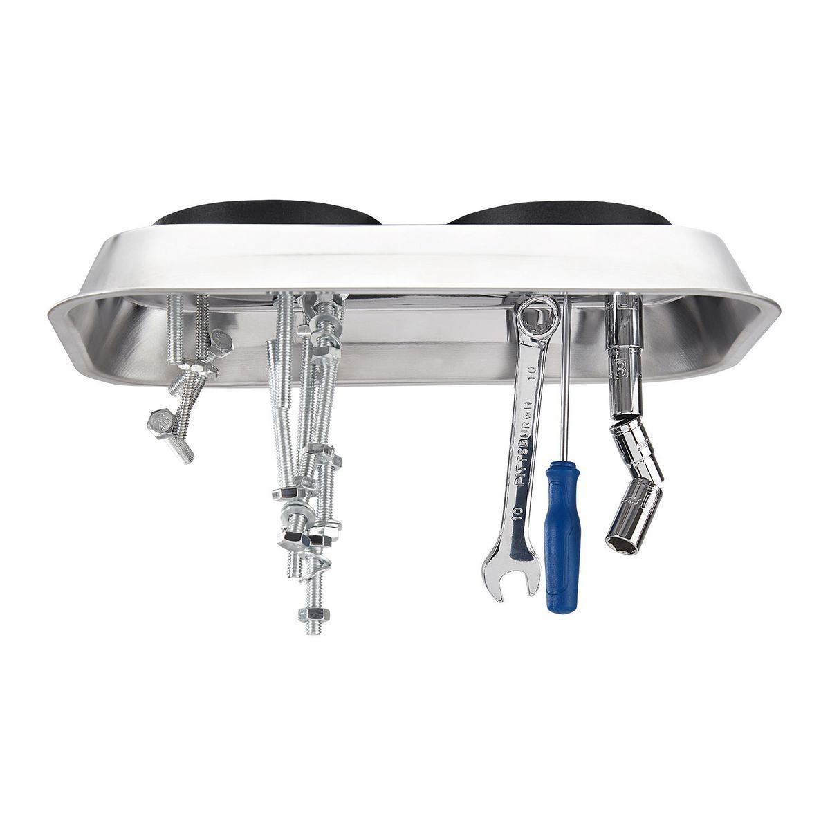 9-1/2 in. x 5-1/2 in. Magnetic Stainless Steel Parts Tray Y5341