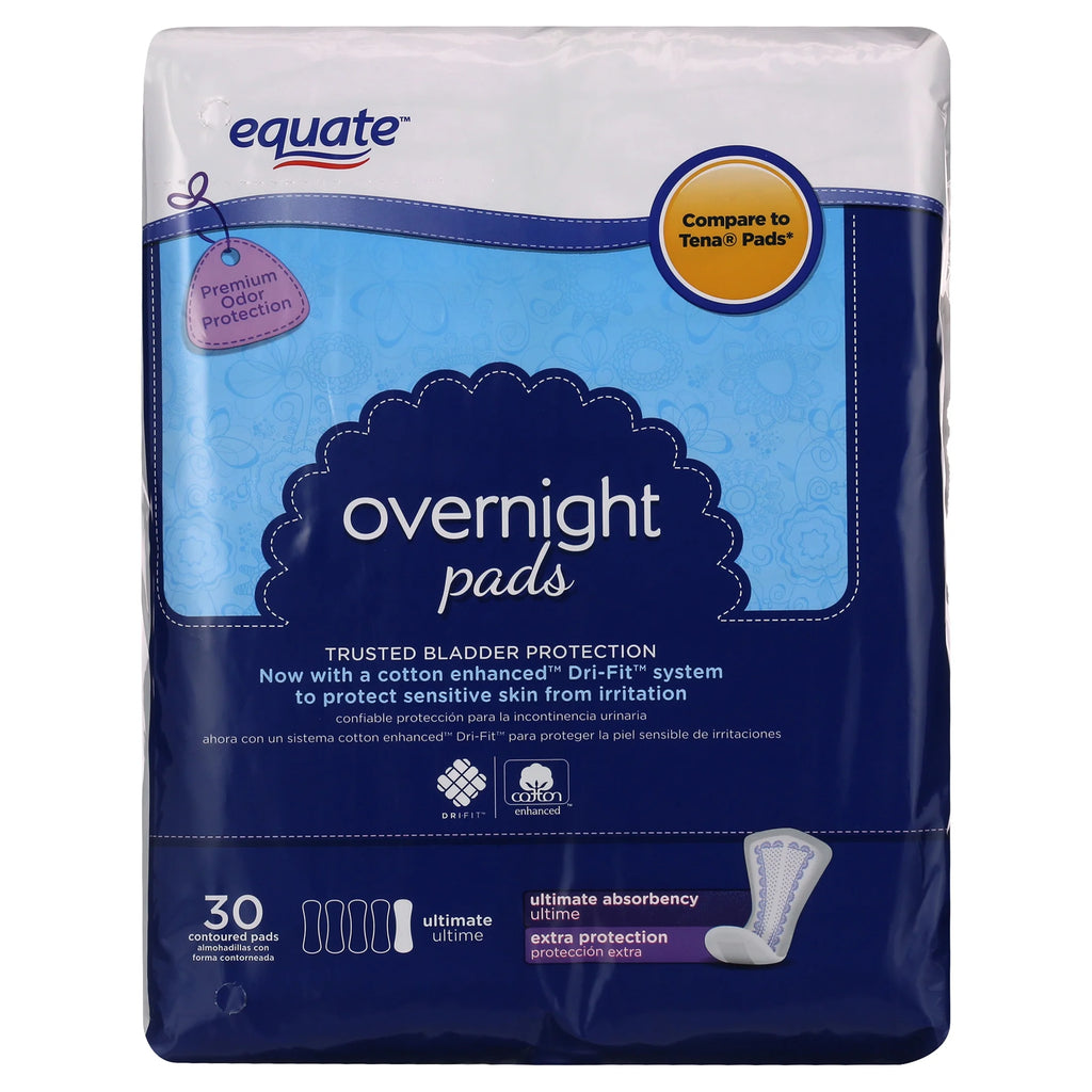 Incontinence Pads, Ultimate Absorbency, Extra Coverage (120 Count) Q75547