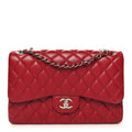 Quilted Jumbo Double Flap Red D106340