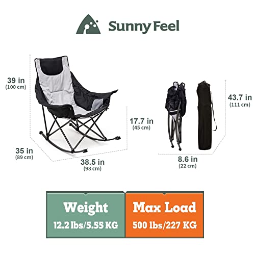 Oversized Heated Rocking Camping Chair D390489