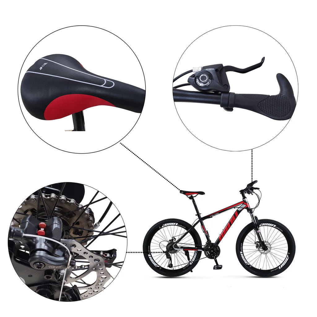 26-Inch Wheels 21 Speed Dual Disc Brake Mountain Bike O9433