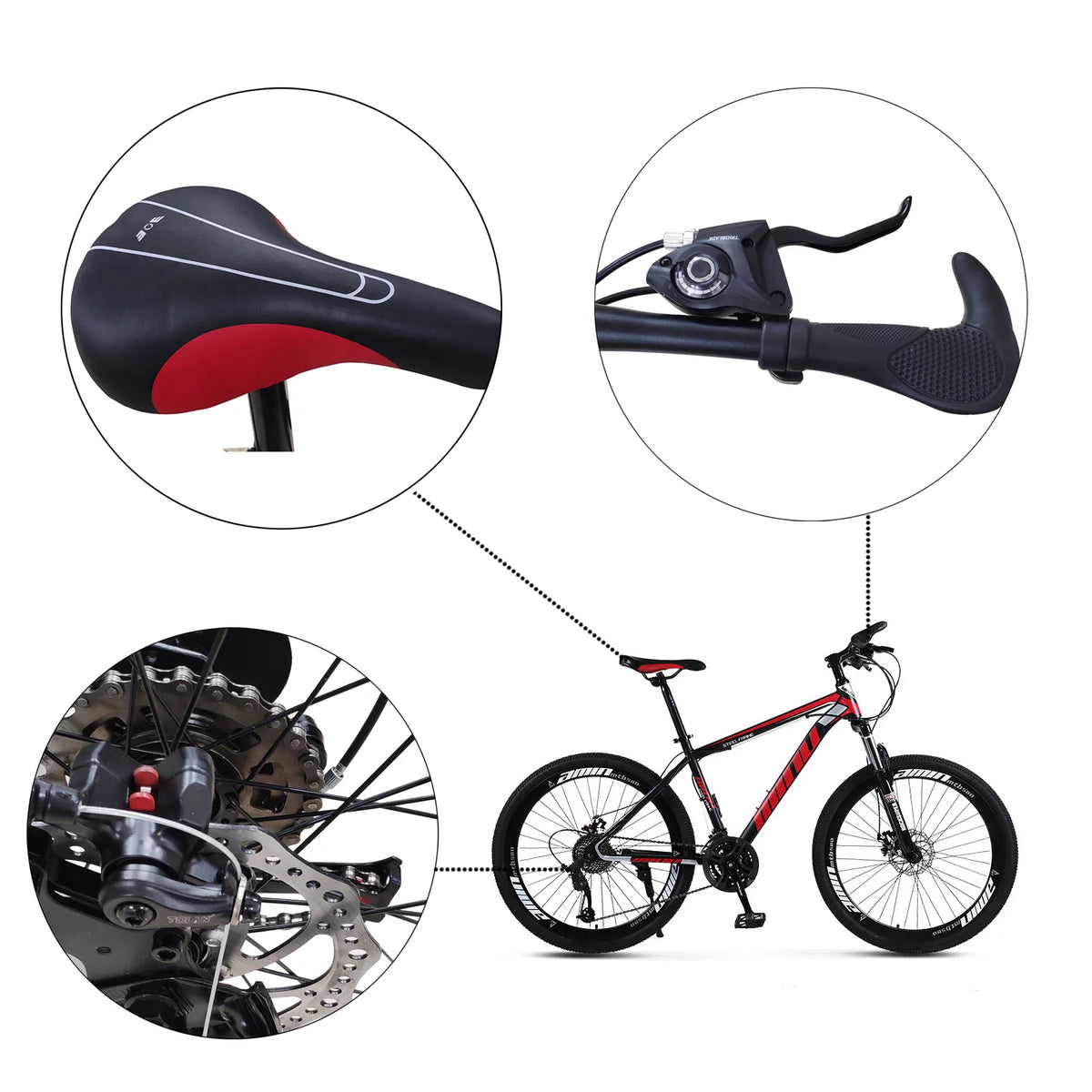 26-Inch Wheels 21 Speed Dual Disc Brake Mountain Bike O9433