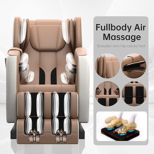 Khaki Full Body Zero Gravity Shiatsu Massage Chair K714
