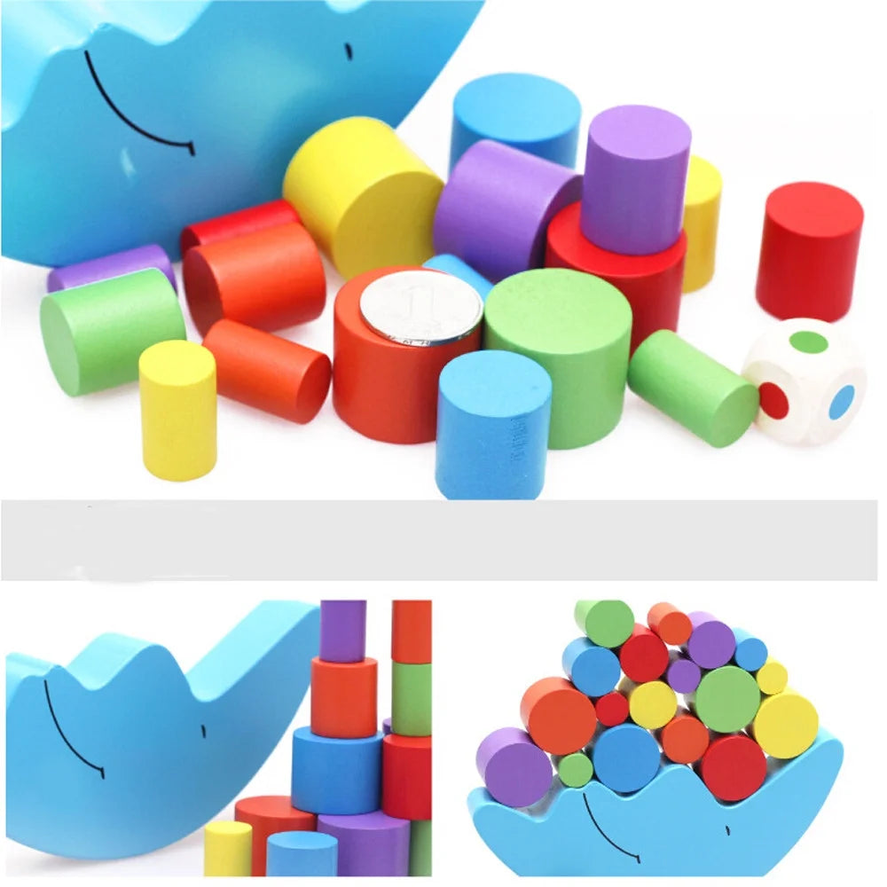 Wooden Baby Toys Balance Stacking Blocks Educational Toys M94446