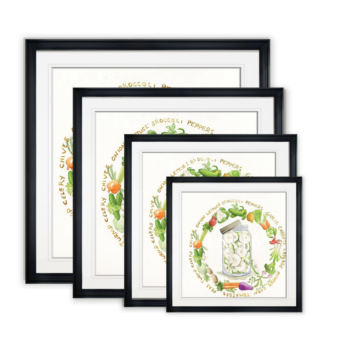 Framed Giclee Print 22X22 A987