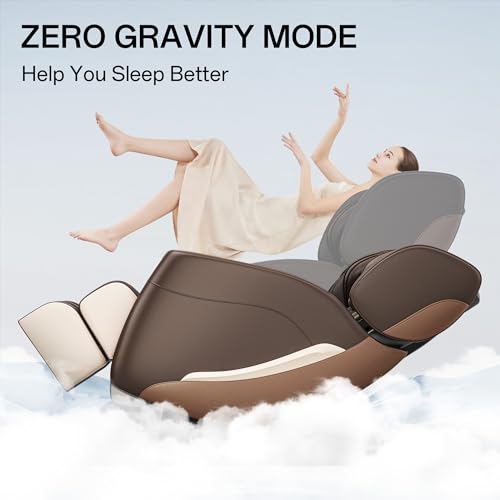 Khaki Full Body Zero Gravity Shiatsu Massage Chair K714