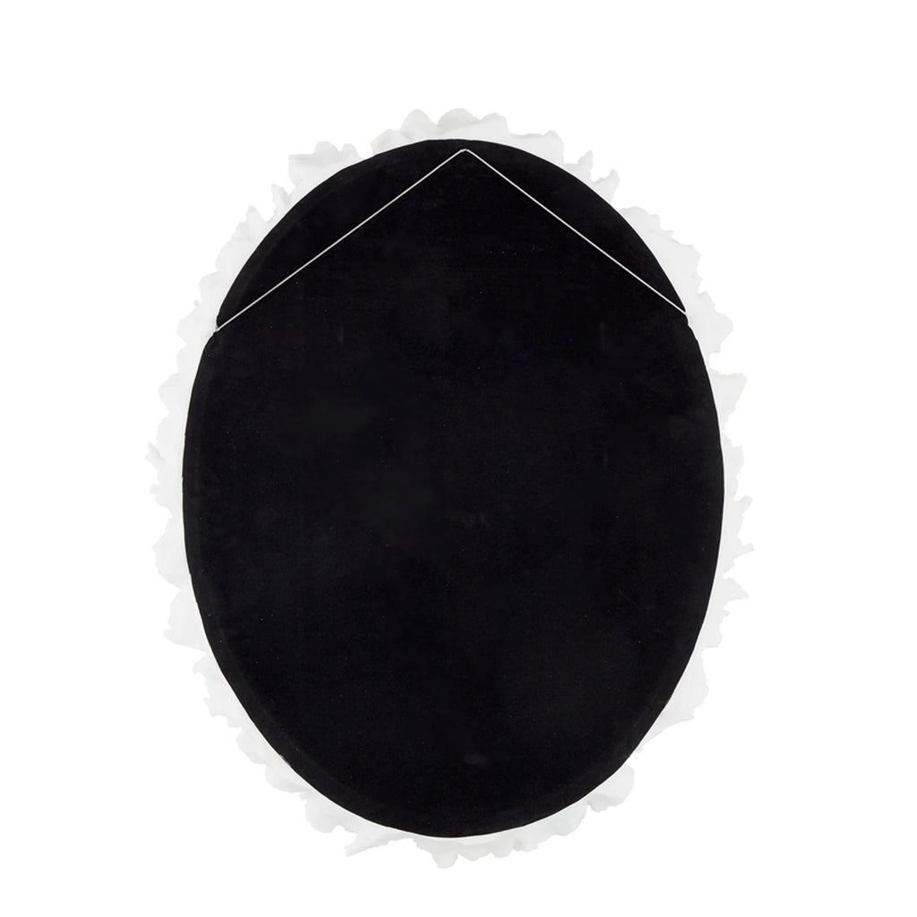 White Oval Wall Mirror H93868