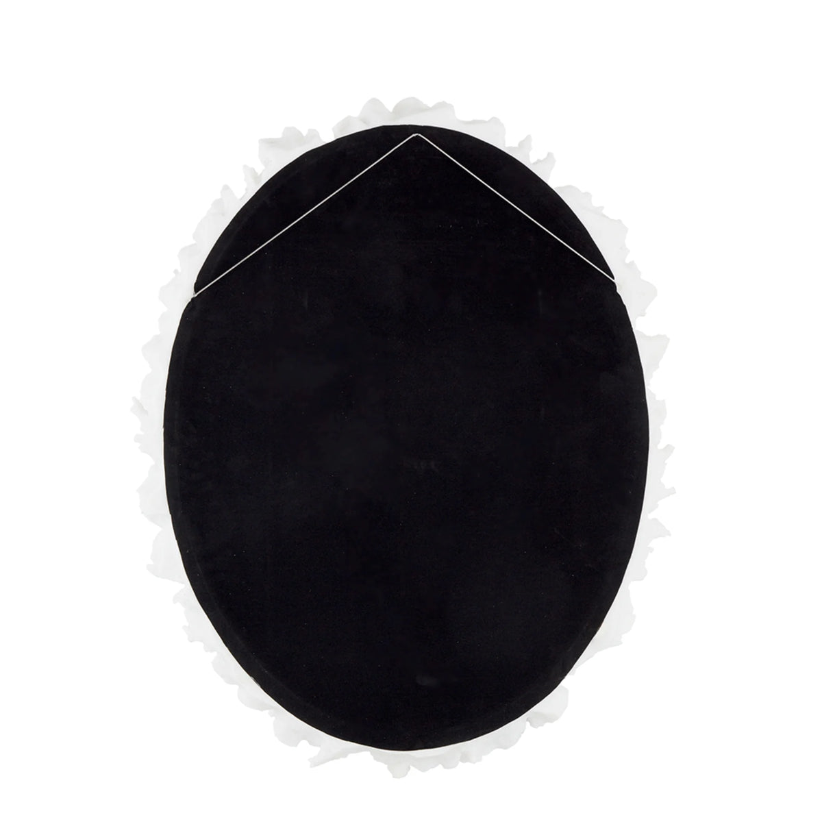 White Oval Wall Mirror H93868