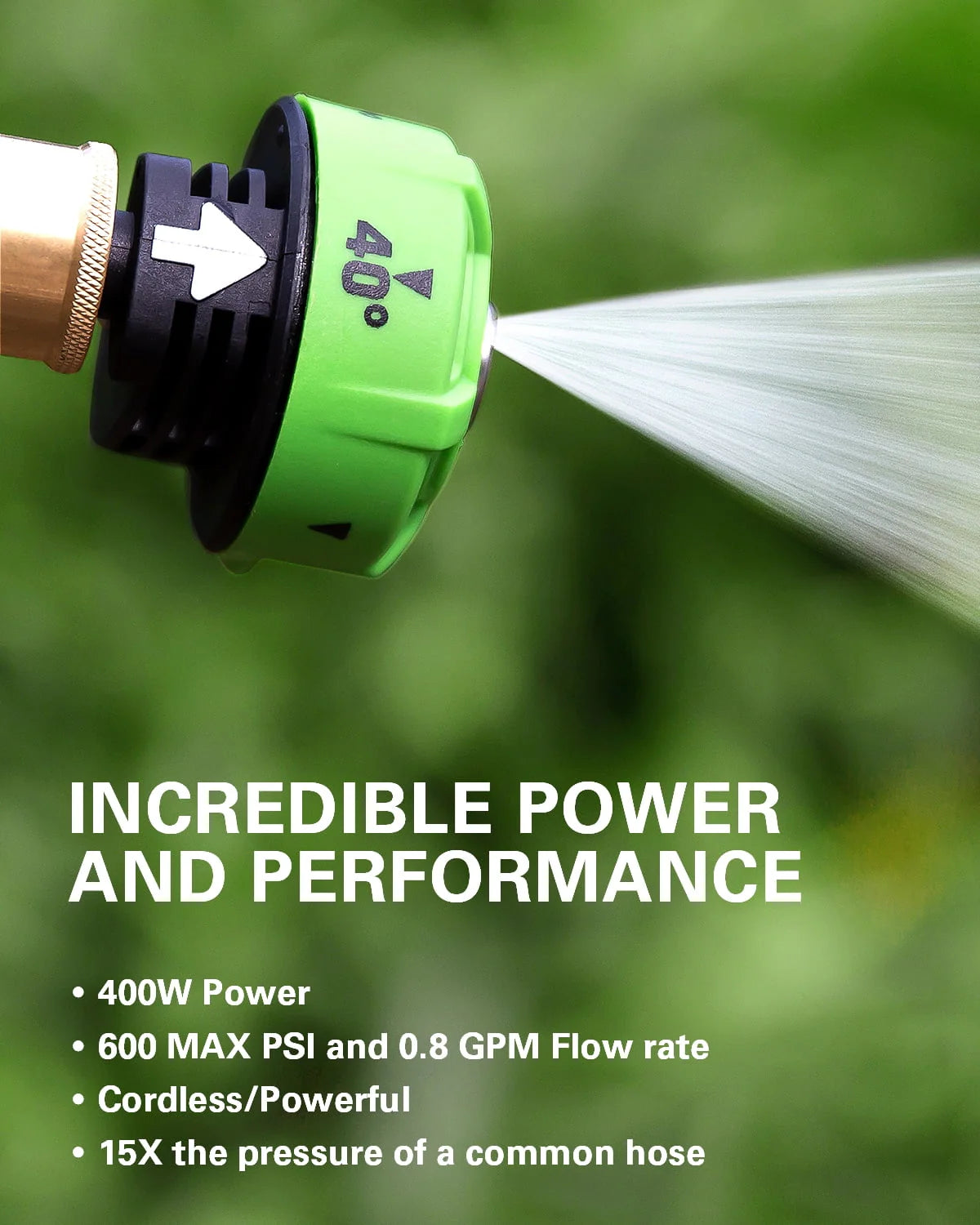 24V 600-PSI Cordless Power Cleaner with 4.0 Ah Battery and Charger A5978