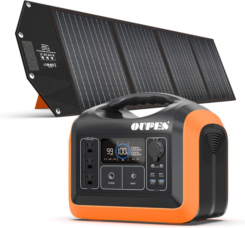Portable Power Station LiFePO4 Battery with 2 X100W Solar Panel S839