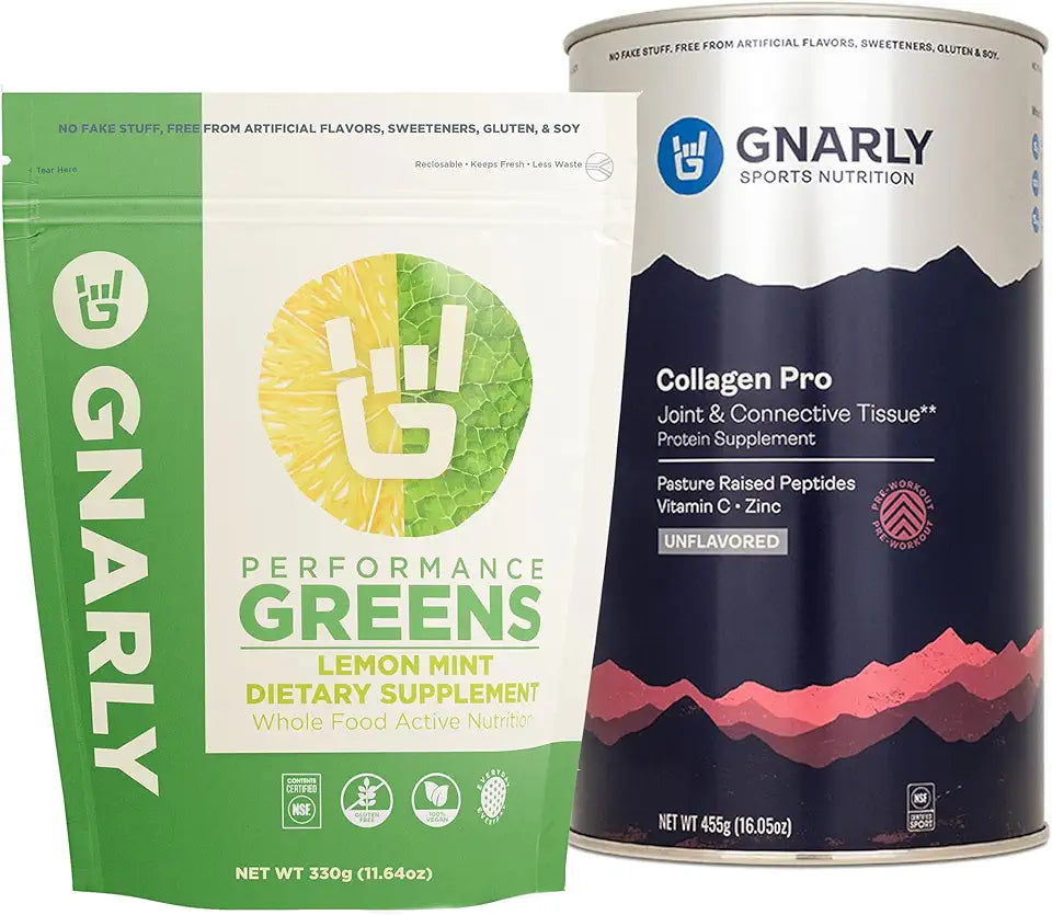 Collagen Pro Unflavored 15.87oz and Performance Greens Lemon Mint 11.64 oz B665