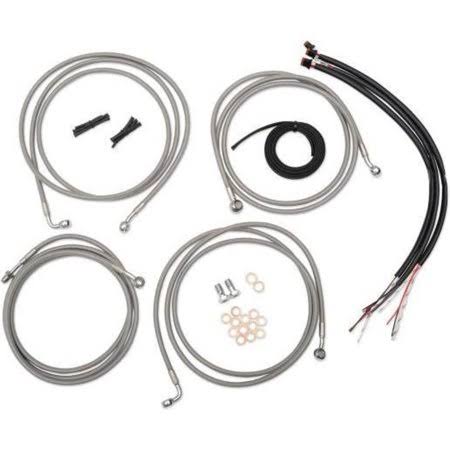 Stainless Braided Complete Handlebar Cable Brake Clutch Line Wire Kit M870099